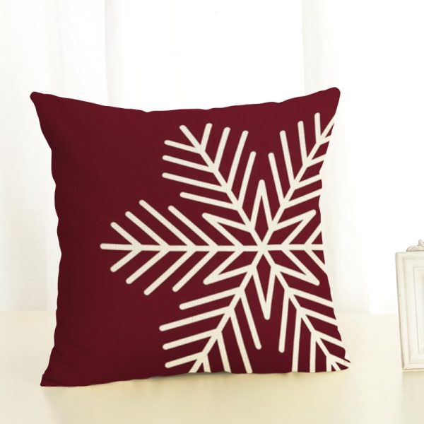 Housse de coussin de noël en flocon 5