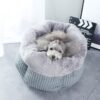 Coussin petit chien confortable muffin gris