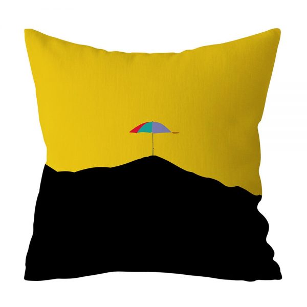 housse de coussin jaune plage
