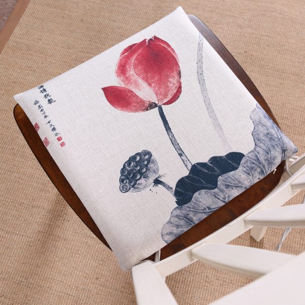 Coussin de chaise lotus vintage 2