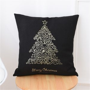 Housse de coussin noël collection sapin d'or