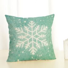 Housse de coussin de noël en flocon 2
