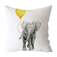 housse de coussin jaune éléphant