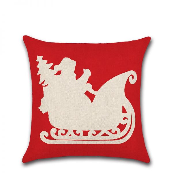 Housse de coussin noël et cerfs joyeux Housse de coussin noël et cerfs joyeux 4