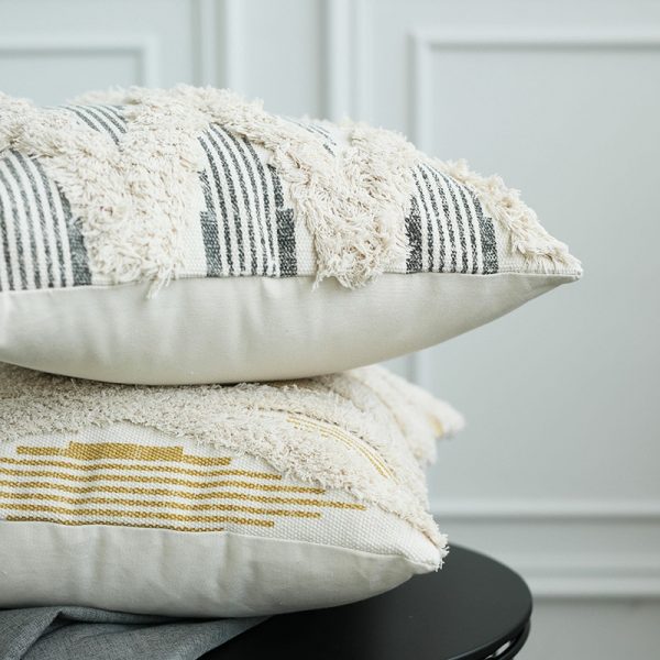Housse de coussin brodé style Boho marocain Housse de coussin brodé style marocain 4