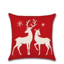 Housse de coussin noël et cerfs joyeux Housse de coussin noël et cerfs joyeux