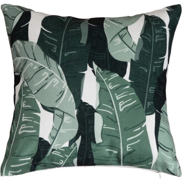 housse de coussin feuille verte tropicale housse de coussin tropical
