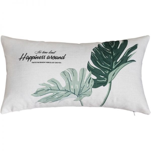 housse de coussin feuille verte tropicale housse de coussin feuille verte tropicale  4