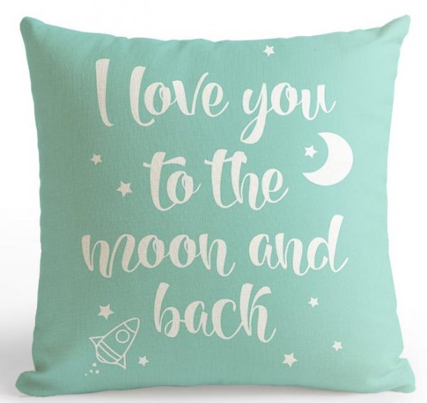 housse de coussin enfant vert clair