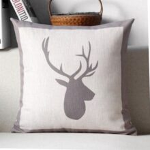 Housse de coussin cerf mauve de printemps Housse de coussin collection cerf fauve d'automne 1