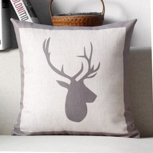 Housse de coussin cerf mauve de printemps Housse de coussin collection cerf fauve d'automne 1