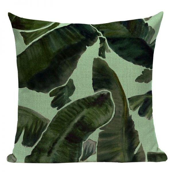 Housses de coussin Love Flowers housse-coussin-palmier-vert