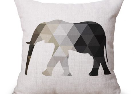 housse de coussin scandinave elephant
