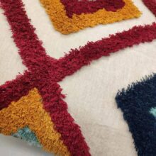 Housse de coussin indian brodé velours 4