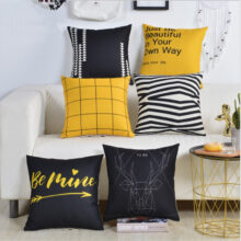 Housse de coussin yellow be mine 1