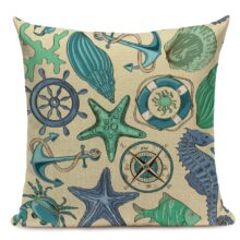 Housse de coussin bord de mer vert turquoise Housse de coussin bord de mer vert turquoise 4