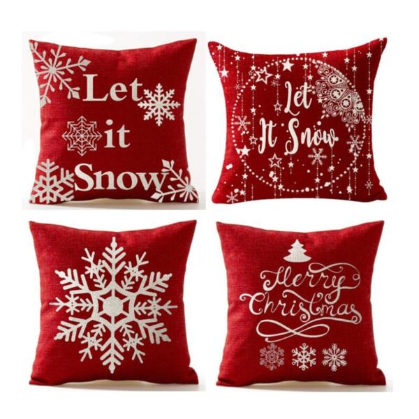 Housse de coussin Noel let it snow 4