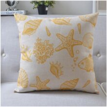 Housse de coussin jaune marin nordique 2