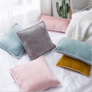 housses de coussin velours pastel chenille housses de coussin velours pastel chenille 2