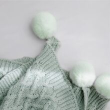 Housse de coussin brodé pastel ponpon 4