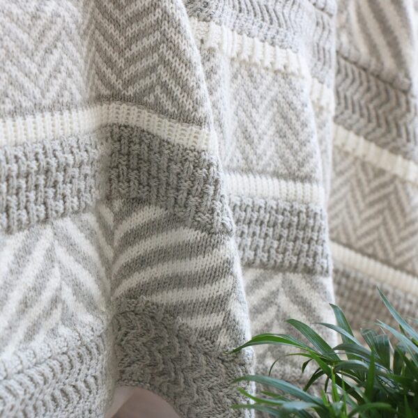 Housse de coussin style boho gris et blanc Housse de coussin style boho gris et blanc 5