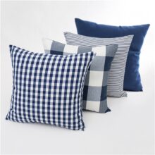 Housse de coussin collection carreaux bleu Housse de coussin collection carreaux bleu 2