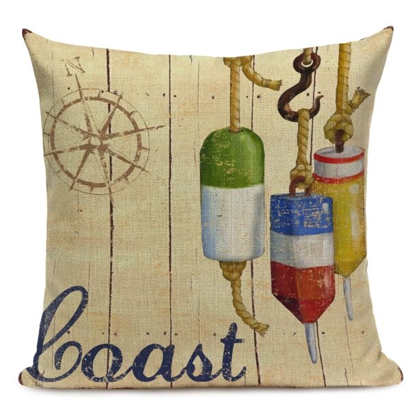 Housse de coussin bord de mer vert turquoise Housse de coussin bord de mer vert turquoise 2