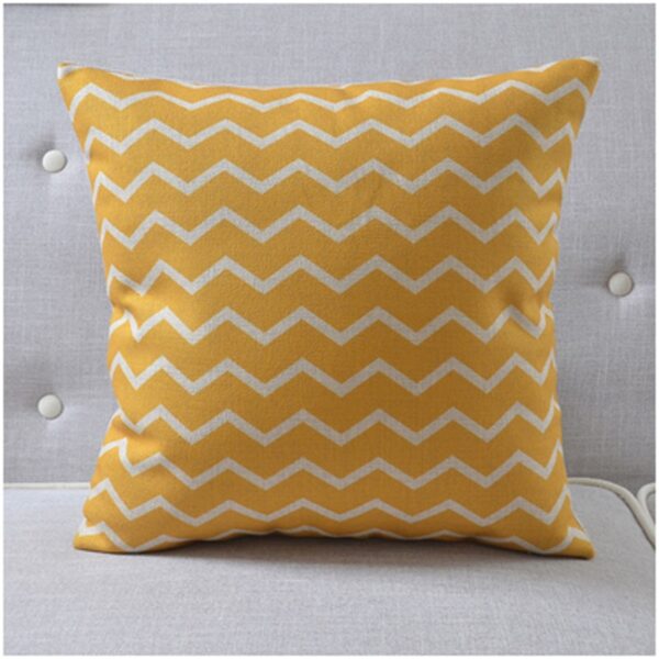Housse de coussin jaune marin nordique 3
