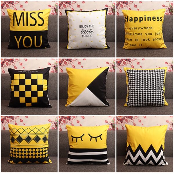 Housse de coussin yellow follow 3