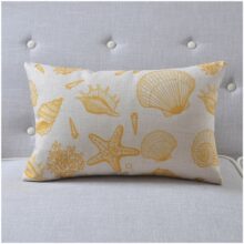 Housse de coussin jaune marin nordique 5