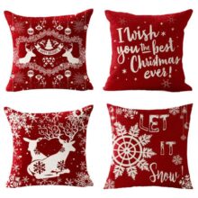 Housse de coussin Noel let it snow 6