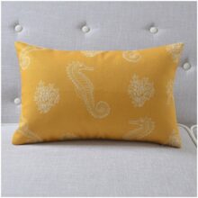 Housse de coussin jaune marin nordique 6