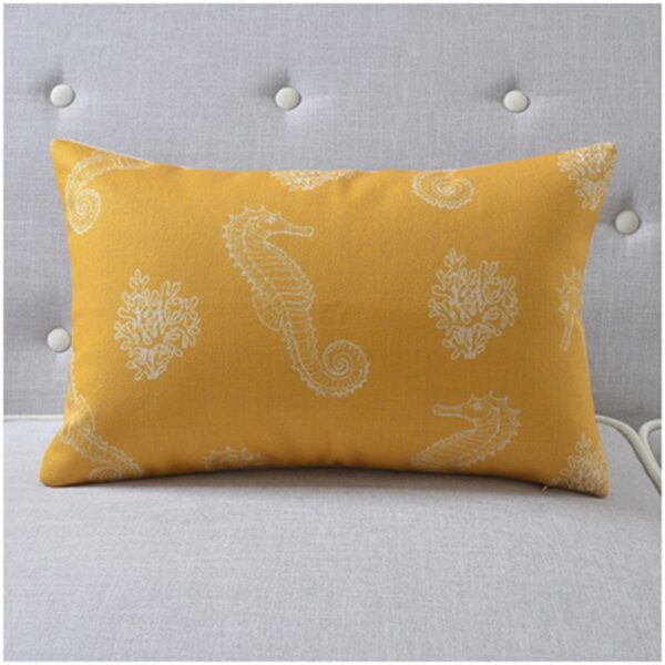 Housse de coussin jaune marin nordique 6