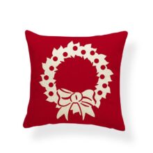 Collection – Housse de coussin Rouge Noël housse de coussin noël-couronne