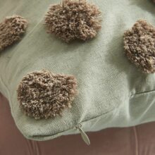 Housse de coussin brodé café pastel Housse de coussin brodé café pastel 4