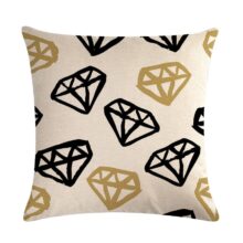 Housse de coussin Nature géométrique noir et beige Housse de coussin Nature géométrique noir et beige 3