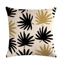 Housse de coussin Nature géométrique noir et beige Housse de coussin Nature géométrique noir et beige 2