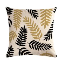 Housse de coussin Nature géométrique noir et beige Housse de coussin Nature géométrique noir et beige