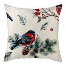 Housse de coussin sapin et couronne de noël 2