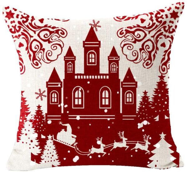 Housse de coussin royaume de noël en neige Housse de coussin royaume de noël en neige 3