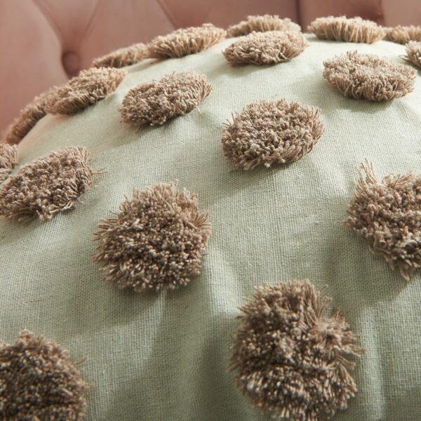 Housse de coussin brodé café pastel Housse de coussin brodé café pastel 5