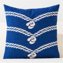 Housse de coussin nœud marin bord de mer Housse de coussin nœud marin bord de mer 2