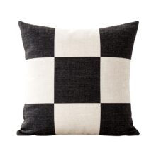 Housse de coussin scandinave noir et blanc géométrique Housse de coussin scandinave noir et blanc géométrique   4