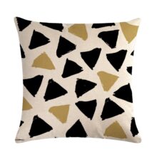 Housse de coussin Nature géométrique noir et beige Housse de coussin Nature géométrique noir et beige 4