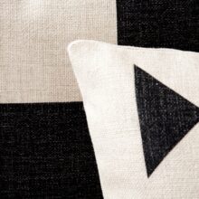 Housse de coussin scandinave noir et blanc géométrique Housse de coussin scandinave noir et blanc géométrique   2