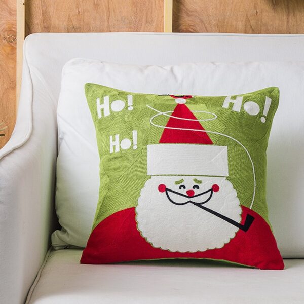 Housse de coussin Noël brodé du père Noël 20