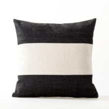 Housse de coussin scandinave noir et blanc géométrique Housse de coussin scandinave noir et blanc géométrique   5