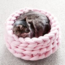 Coussin pour chat nid de laine 3