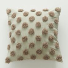 Housse de coussin brodé café pastel 9