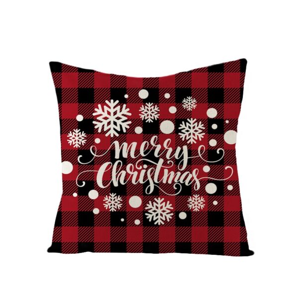 Housse de coussin Noël carré rouge 13